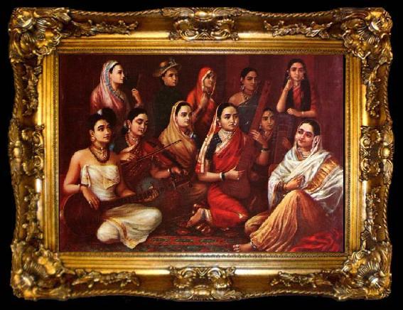 framed  Raja Ravi Varma Galaxy of Musicians, ta009-2